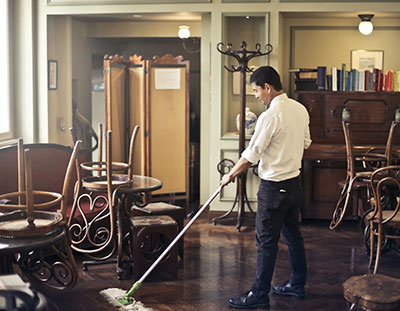 Corporate building cleaning